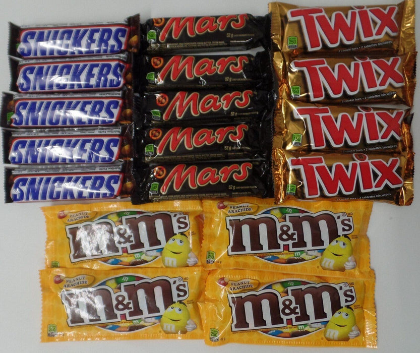 Mars Full Size Candy Bar Variety Pack, 18 Count 32.3oz