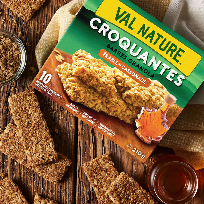 Nature Valley Crunchy Maple Brown Sugar Granola Bars, 10 Count, 210g/7.4oz Box