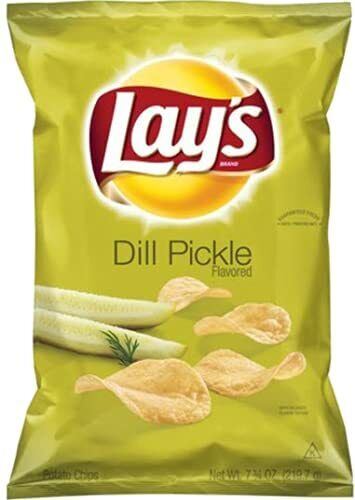 LAY'S Dill Pickle Flavored Potato Chips, 1.5 ounce bags (Pack of 8)