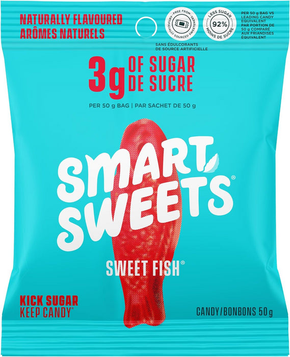 Smart Sweets Gummy Sweet Berry Fish, 50g/1.75oz Bag