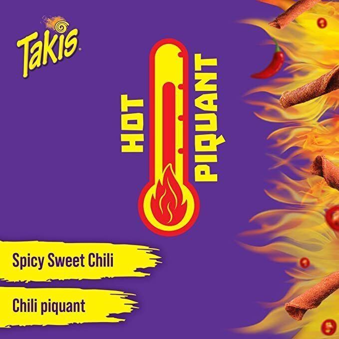 Takis Dragon Sweet Chili Rolled Tortilla Chips, 280g/9.8oz, 3 BAGS