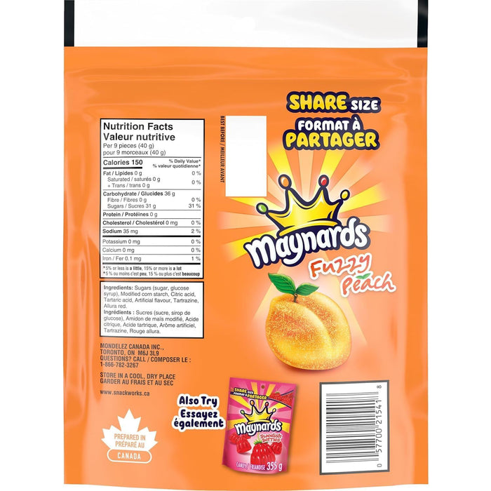 Maynards Bundle, Swedish Berries, Fuzzy Peach, Sour Patch Kids 315g Each - CanadaGrocery