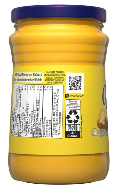 Cheez Whiz Cheese Spread, 450g Jar