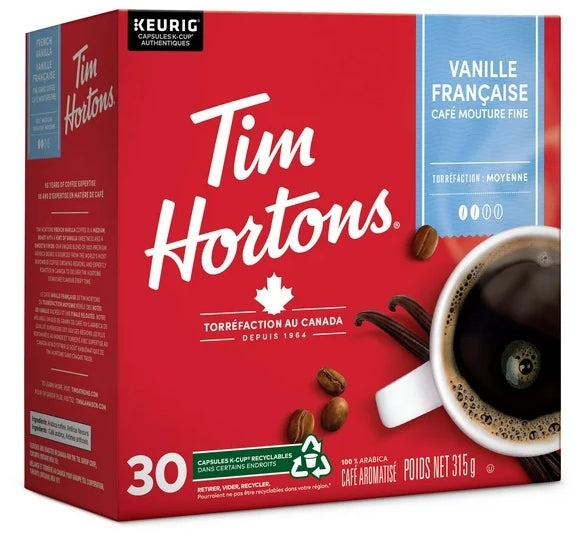 Tim Hortons French Vanilla Keurig K-Cup 30ct, 315g