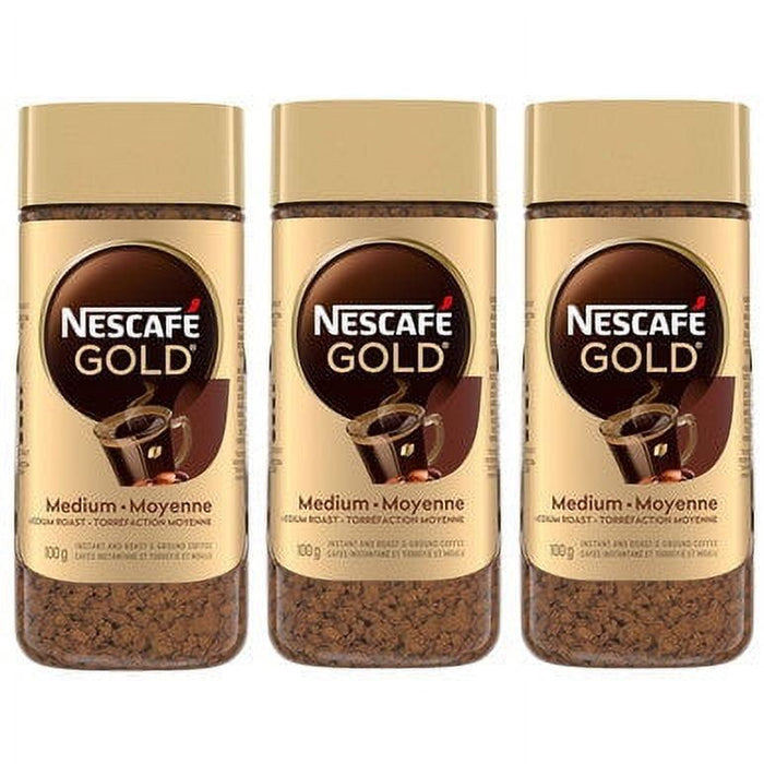 NESCAFE Gold Medium Roast Instant Coffee, 100g Jar - CanadaGrocery