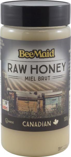 BeeMaid Raw Honey Canada #1 White, 500g/17.6oz - CanadaGrocery