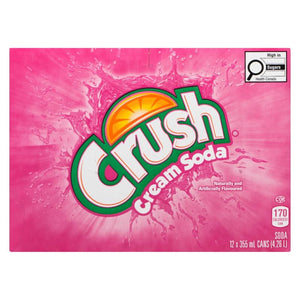 Crush Clear Cream Soda 12 Cans Case, 355mL