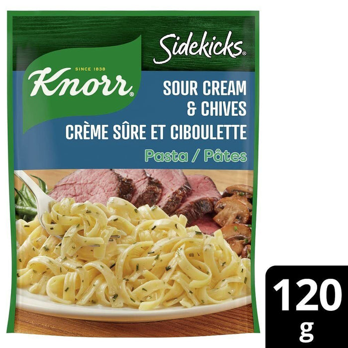 Knorr Sidekicks, Sour Cream & Chives Pasta Side Dish, 120g/4.23oz 8 PACKAGES