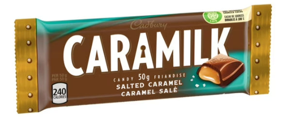 Cadbury Caramilk Salted Caramel Chocolatey Candy Bar, 50g