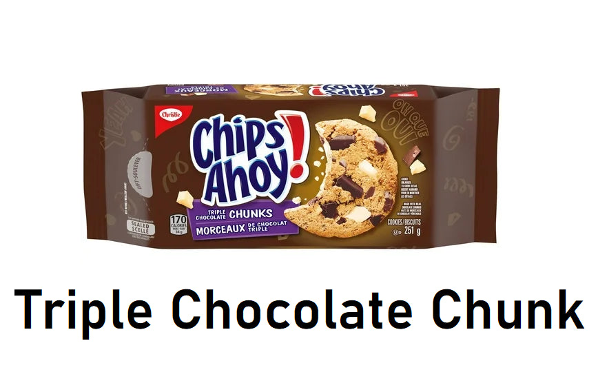 Christie Chips Ahoy Triple Chocolate Chunks Chocolate Chip Cookies, 251g/8.9oz