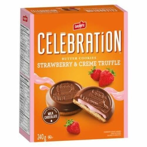 Leclerc Celebration Cookies Strawberry and Creme Truffle 9oz {Canadian Product} - CanadaGrocery