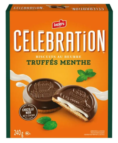 Celebration Mint Truffle Dark Chocolate 45% Cocoa Butter Cookies, 240g