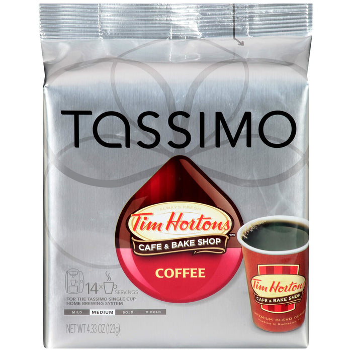 Tassimo Tim Hortons Cafe & Bake Shop Medium Roast Coffee 14 T-Discs