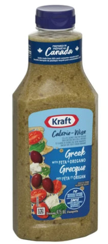 Kraft Calorie-Wise Greek Salad Dressing with Feta and Oregano, 425ml