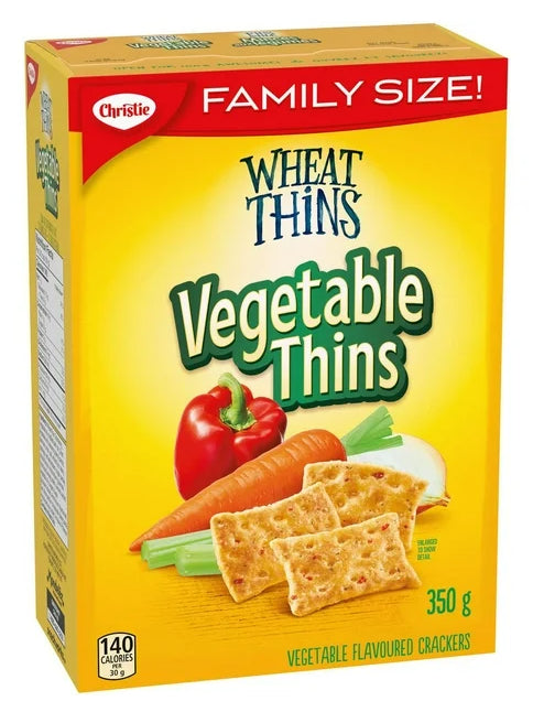 Wheat Thins Vegetable Thins Crackers, Family Size, 350g