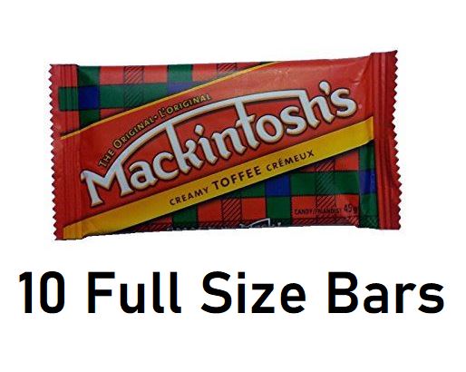 Nestle Mackintosh Toffee Bars 45g Each 10 Full Size Bars