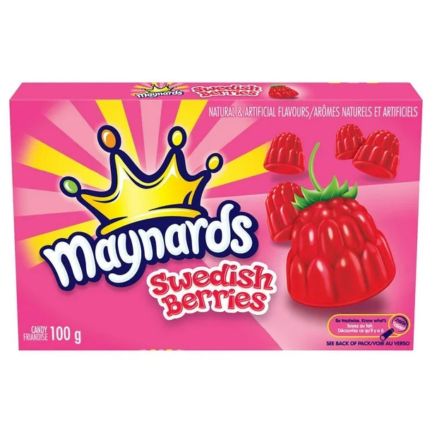 Maynards Swedish Berries Candy, 100g/3.5 oz Each 2 Boxes