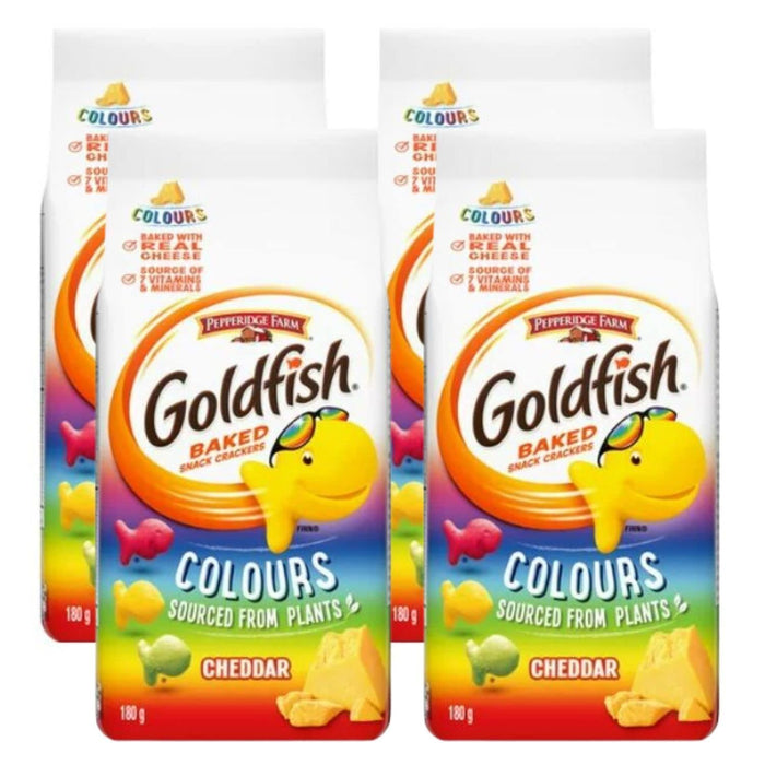 Goldfish Colours Crackers, 180g/6.3oz (Pack of 4)