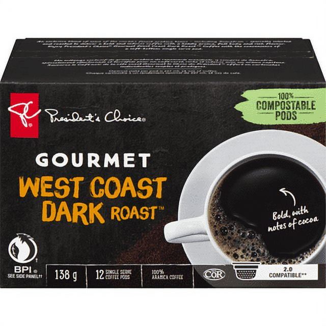 President's Choice Keurig Pods, Gourmet West Coast Dark Roast, 12ct