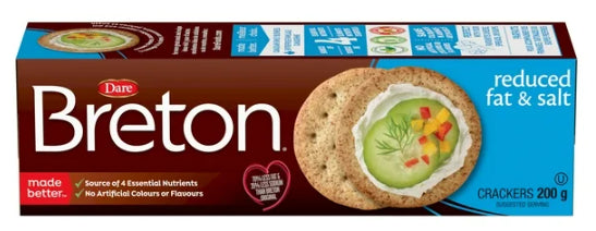 Dare Breton Reduced Salt and Fat Crackers, 200g