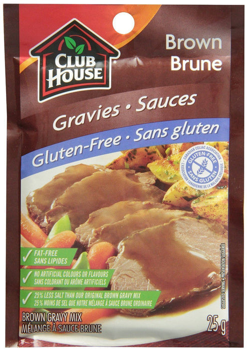 Club House Brown Gravy Mix Gluten Free 25g Each 3 Packets - CanadaGrocery