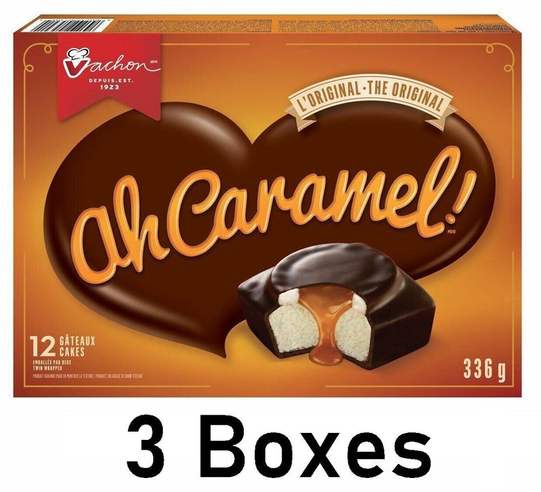 Vachon Ah Caramel! Cake 12 Cakes 3 Boxes of 336g