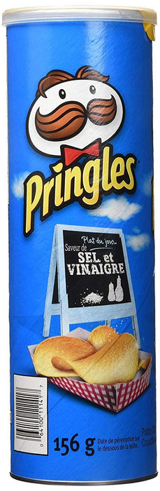 Pringles Salt and Vinegar Potato Chips, 156g Standard Can