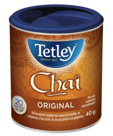 Tetley Chai Tea, 20 Tea Bags, 40g