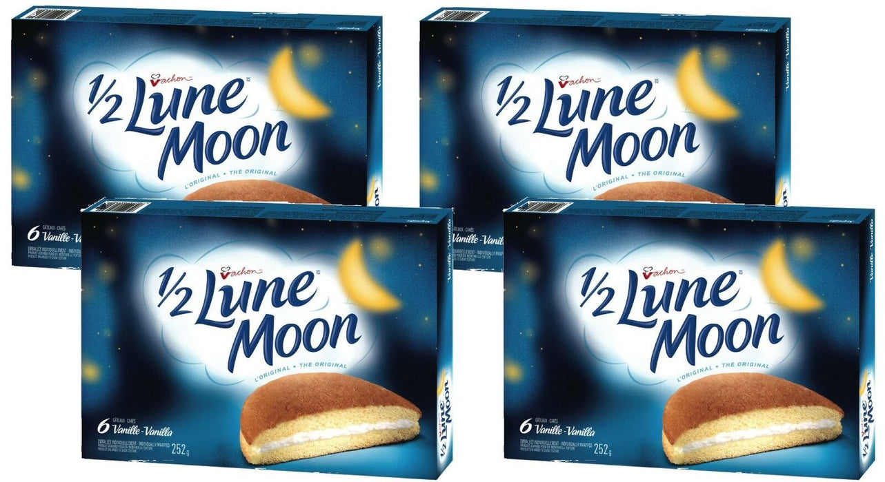 Vachon 1/2 Moon Vanilla Cakes 10oz 4 BOXES (24 CAKES)