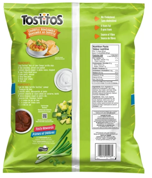 Tostitos Tortilla Chips Hint Of Lime Flavor 455g