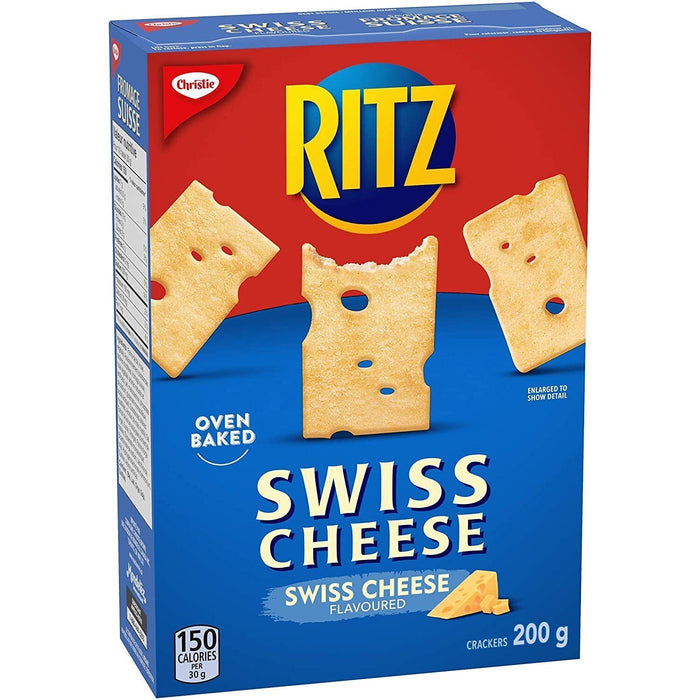 RITZ SWISS CHEESE Flavoured Crackers, 200g/7.1oz., 2 BOXES {Canadian Product}