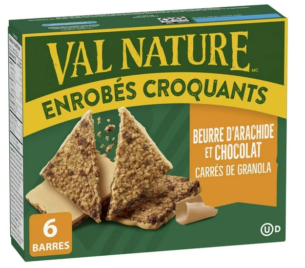 Nature Valley Crunchy Dipped Peanut Butter Chocolate Granola Squares, 6 ct, 132g