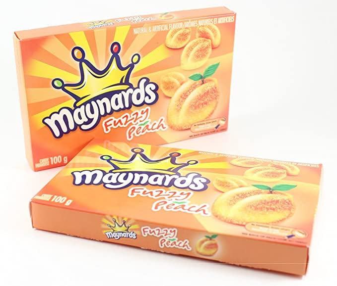 Maynards Fuzzy Peach Gummy Candy 100g Each, 6 Boxes