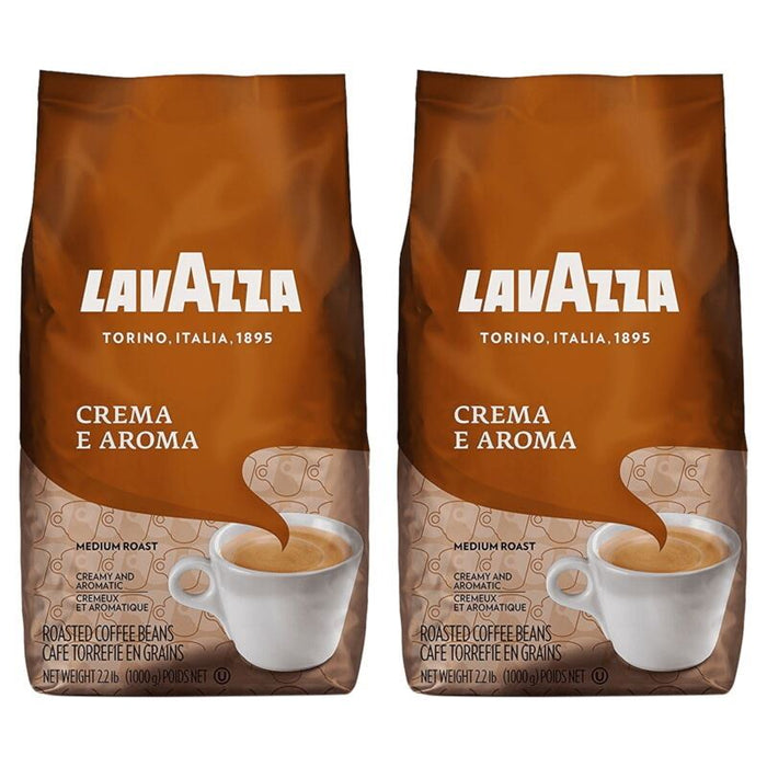 Lavazza Crema E Aroma Whole Bean Coffee Blend Medium Roast 35.2 Ounce Each 2 Bag - CanadaGrocery