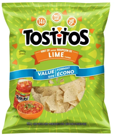 Tostitos Tortilla Chips Hint Of Lime Flavor 455g