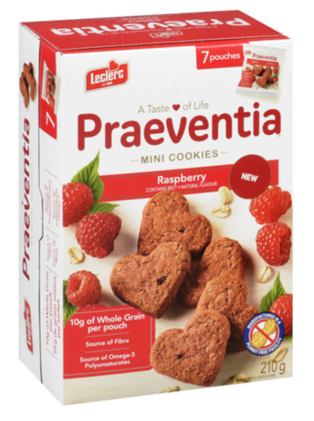 Leclerc Praeventia Heart Cookies Raspberry Beets 210g