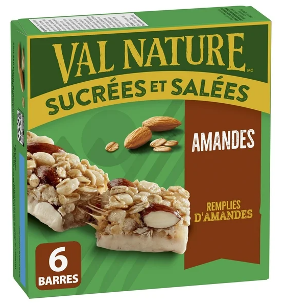 Nature Valley Granola Bars, Sweet and Salty Nut, Almond, 6 Bars, 210g