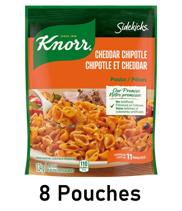 Knorr Sidekicks Cheddar Chipotle Pasta Side Dish 124g Each 8 Pouches