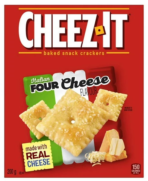 Cheez-It Baked Snack Crackers Italian Four Cheese Flavor, 200g - CanadaGroceryStore
