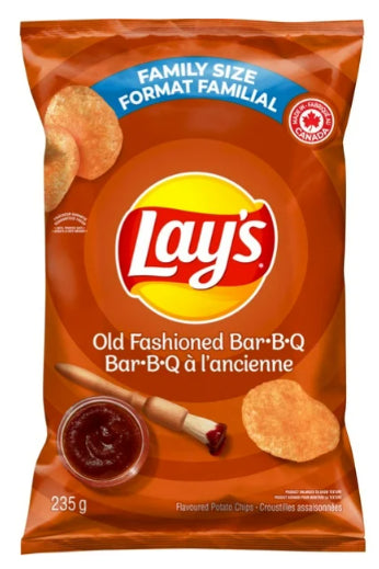 Lay's Old Fashioned BBQ Flavored Potato Chips, 235g