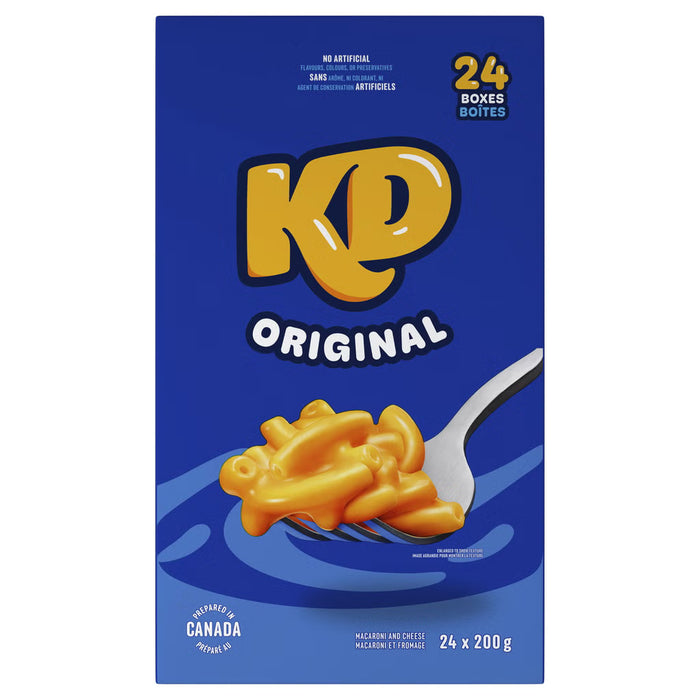 Kraft Dinner Original Macaroni and Cheese Case, 24x200g