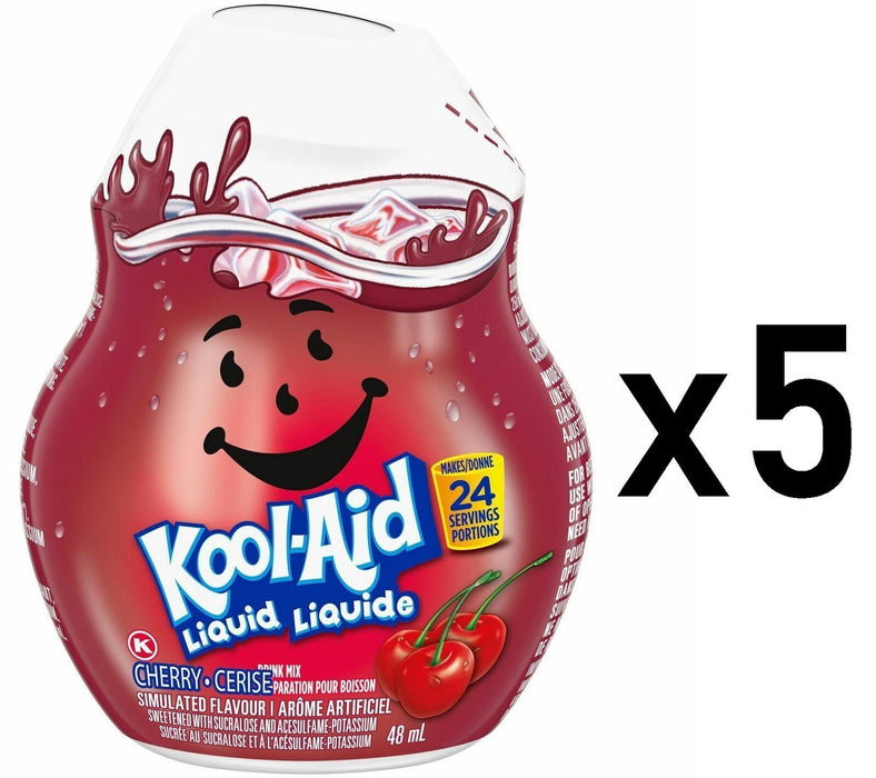 Kool-Aid Cherry Flavor Enhancer Liquid Drink Mix 48ml 5 Count