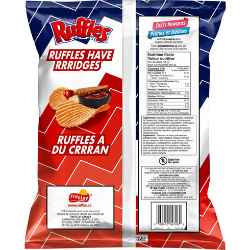 Ruffles Bar-B-Q Flavored Potato Chips, 200g