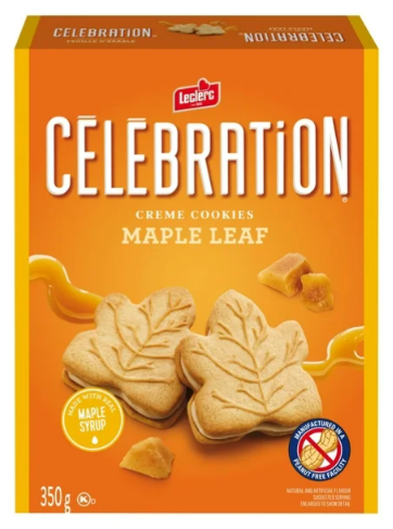 Celebration Leclerc Maple Leaf Creme Cookies