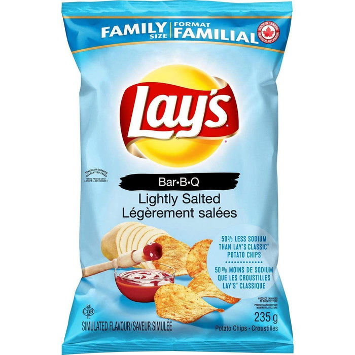 Lay's Barbecue Lightly Salted Potato Chips, 235g/8.3oz. - CanadaGrocery