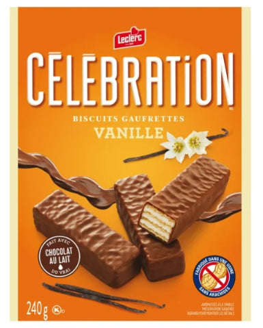 Celebration Leclerc Vanilla Wafer Cookies, 240g