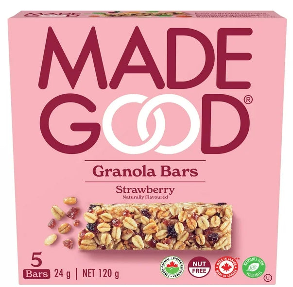 MadeGood Strawberry Granola Bars, 5 x 24g