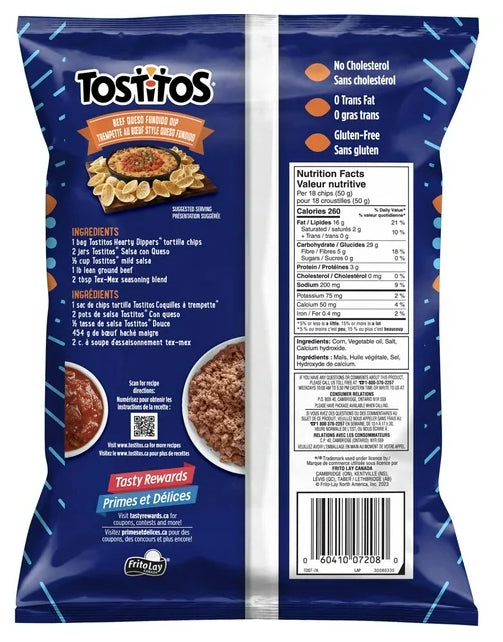 Tostitos Hearty Dippers Tortilla Chips, 250g