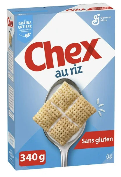 Rice Chex Breakfast Cereal, Gluten Free, Whole Grains, 340g