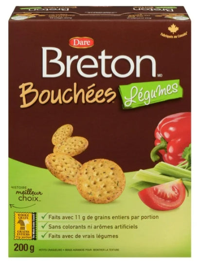 Dare Breton Veggie Bite Crackers, 200g